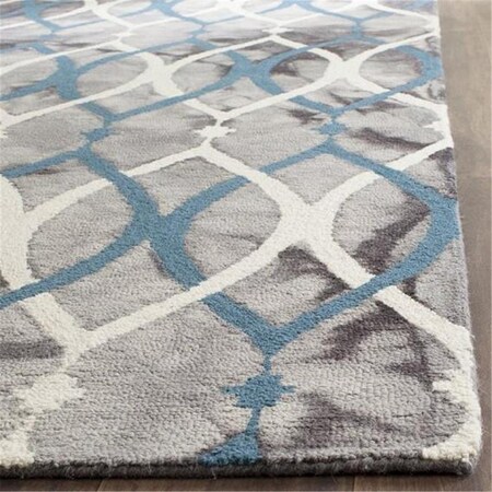 Safavieh 10 x 14 ft. Dip Dye Hand Tufted Large Rectangle Area Rug, Grey and Ivory Blue DDY534J-10